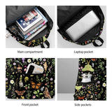 MOLIAN Butterflies Moths Flower Stylish Backpack With Adjustable Padded Shoulder Straps Daypacks For College Travel One Size