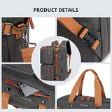 MOLNIA 3 in 1 Laptop Backpack, 17.3 inch Computer Bags for Men, Laptop Backpack for Men, for Travel Bussiness Men Women,Dark Grey