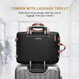 MOLNIA 3 in 1 Laptop Bag for Men, 17.3 Inch Work Bags for Men, Laptop Backpack, Briefcases, Messenger Bag, Computer Bags for Laptops for Men Women, Black