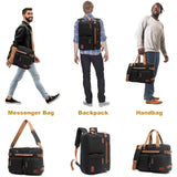MOLNIA 3 in 1 Laptop Bag for Men, 17.3 Inch Work Bags for Men, Laptop Backpack, Briefcases, Messenger Bag, Computer Bags for Laptops for Men Women, Black