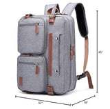 MOLNIA 3 in 1 Laptop Bag for Men, 17.3 Inch Work Bags for Men, Laptop Backpack, Briefcases, Messenger Bag, Computer Bags for Laptops for Men Women, Black