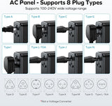 MOMAX Universal Travel Adapter Worldwide 170W GaN, 3 USB - C PD & 1 USB - A QC International Power Adapter for Laptop Fast Charging, European Travel Plug Adapter for UK/US/AUS/JP, Travel Essentials
