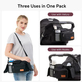 Momcozy Universal Stroller Organizer with Insulated Cup Holder Detachable Phone Bag & Shoulder Strap, Fits for Stroller like Uppababy, Baby Jogger, Britax, BOB, Umbrella and Pet Stroller