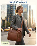 mommore Convertible Diaper Bag, Converts into Diaper Backpack Crossbody Bag, PU Leather Diaper Tote with Waterproof Changing Pad for mom with Insulated Pockets, Light Brown