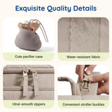 mommore Diaper Bag Backpack, Baby Bag with Waterproof Changing Pad and Stroller Straps for Toddler, Diaper Backpack for Mom Dads with Insulated Pockets & Pacifier Case, Baby Essential, Brown