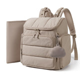 mommore Diaper Bag Backpack, Baby Bag with Waterproof Changing Pad and Stroller Straps for Toddler, Diaper Backpack for Mom Dads with Insulated Pockets & Pacifier Case, Baby Essential, Brown