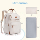 mommore Diaper Bag Backpack, Large Diaper Bag Expandable for 2 Kids/Twins, Durable Baby Bag with Changing Pad, Water Resistant Travel Diaper Backpack for Mom Dad