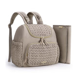 mommore Diaper Bag Small Diaper Backpack Stylish Baby Backpacks Travel Mini Maternity Bags with Insulated Pockets, Changing Pad, Stroller Straps