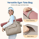 mommore Diaper Bag Tote, Small Baby Bag with Insulated Pockets, Lightweight Quilted Tote Bag for Mom with Stroller, Gym Bag with Yoga Strap for Work Nurse Travel