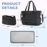 mommore Diaper Bag Tote with Stroller Organizer Puffer Bag Large Capacity Baby Bag 3 Pcs with Changing Pad for Travel, Hospital