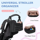 mommore Diaper Bag Tote with Stroller Organizer Puffer Bag Large Capacity Baby Bag 3 Pcs with Changing Pad for Travel, Hospital