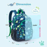 mommore Kids Backpack for Kindergarten Water Resistant Preschool Backpack Dinosaur Boys Bookbag Age 3 - 6