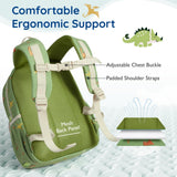 mommore Toddler Backpack for Boys 2 - 4, Corduroy Kids Backpack, 13" H Cute Preschool Kindergarten Daycare School Bag for Boys - Light Blue&Navy