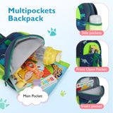 mommore Toddler Backpack for Boys 2 - 4 Small Cute Dinosaur Backpack with Kids Leash, 3D Cartoon Preschool Kindergarten Bookbag for Pre - k, Green