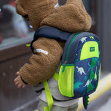 mommore Toddler Backpack for Boys 2 - 4 Small Cute Dinosaur Backpack with Kids Leash, 3D Cartoon Preschool Kindergarten Bookbag for Pre - k, Green