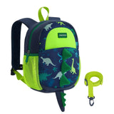 mommore Toddler Backpack for Boys 2 - 4 Small Cute Dinosaur Backpack with Kids Leash, 3D Cartoon Preschool Kindergarten Bookbag for Pre - k, Green
