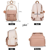 MOMUVO School Backpacks for Teen Girls Women,15.6 Inch Laptop School Book Bag Cute College Backpack Bookbag for Students
