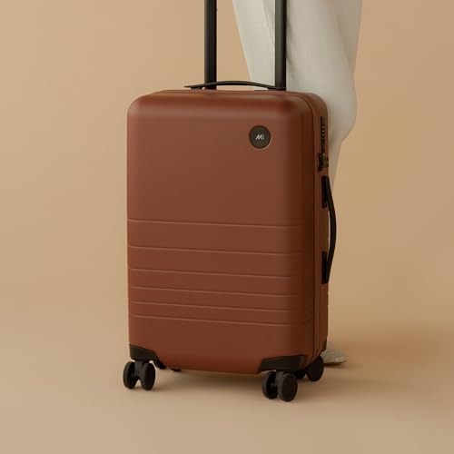 Monos Carry-On Luggage 22 Inch – Lightweight Hardside Spinner Suitcase with TSA Lock | Airline Approved, 39.9L Polycarbonate Rolling Carry On Bag | Overhead Bin Suitcase for Travel | Terracotta