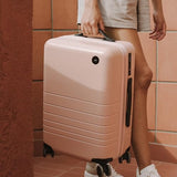 Monos Carry-On Luggage 22 Inch – Lightweight Hardside Spinner Suitcase with TSA Lock | Airline Approved, 39.9L Polycarbonate Rolling Carry On Bag | Overhead Bin Suitcase for Travel | Rose Quartz