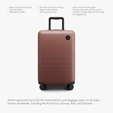 Monos Carry-On Luggage 22 Inch – Lightweight Hardside Spinner Suitcase with TSA Lock | Airline Approved, 39.9L Polycarbonate Rolling Carry On Bag | Overhead Bin Suitcase for Travel | Terracotta