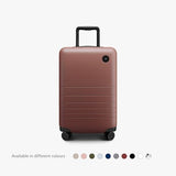 Monos Carry-On Luggage 22 Inch – Lightweight Hardside Spinner Suitcase with TSA Lock | Airline Approved, 39.9L Polycarbonate Rolling Carry On Bag | Overhead Bin Suitcase for Travel | Terracotta