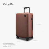 Monos Carry-On Luggage 22 Inch – Lightweight Hardside Spinner Suitcase with TSA Lock | Airline Approved, 39.9L Polycarbonate Rolling Carry On Bag | Overhead Bin Suitcase for Travel | Terracotta