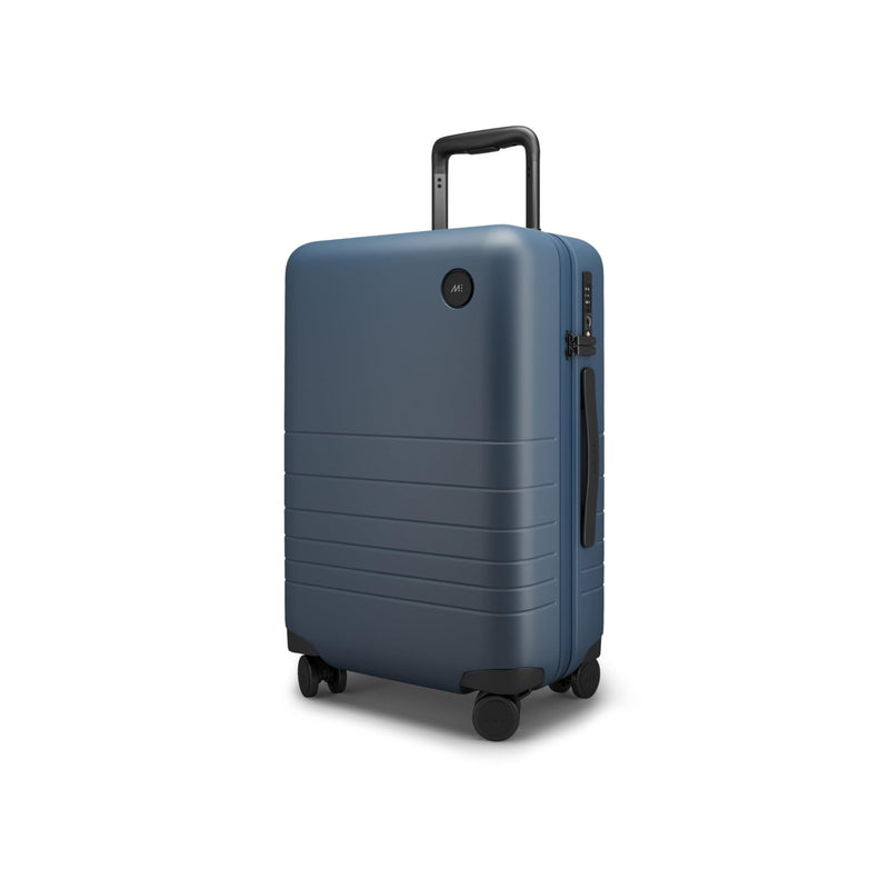 Monos Carry - On Plus Luggage (23"), Lightweight Hardside Spinner Suitcase with TSA Lock, Airline Approved, Ocean Blue