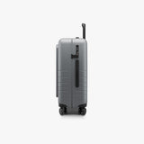 Monos Carry - On Pro Luggage (22"), Hardside Spinner Suitcase with TSA Lock & Front Pocket, Airline Approved, Storm Grey
