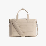 Monos Metro Duffel Vegan Leather Microfiber, Travel Duffel Bag & Weekender with Shoe Compartment, Carry - On Approved, Ivory