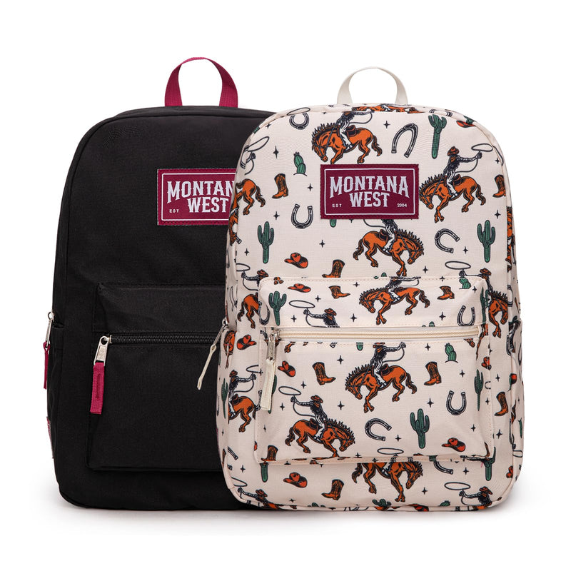 Montana West Backpack for Women Men 2 PCS Lightweight College Bookbags Casual Daypack Backpacks for Commute & Travel