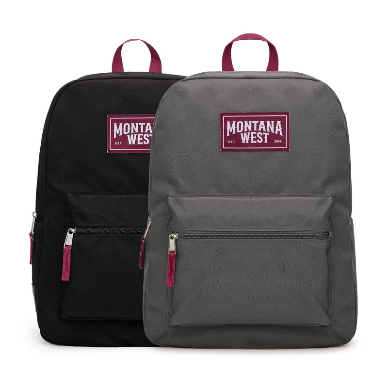 Montana West Backpack for Women Men 2 PCS Lightweight College Bookbags Casual Daypack Backpacks for Commute & Travel