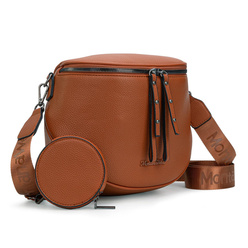 Montana West Crossbody Bags Bum Bag for Women Large Sling Bag with Adjustable Strap and Coin Purse, MWC - 285BR