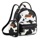 Montana West Wrangler Mini Backpack Cute Cow Print Backpack Purse for Girls and Women, Black WG133 - 8600BK