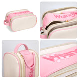 Montana West X Wrangler Large Makeup Bag Travel Toiletry Bag Portable Cosmetic Bag Make Up Organizer with Divider and Handle for Women