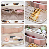 Montana West X Wrangler Large Makeup Bag Travel Toiletry Bag Portable Cosmetic Bag Make Up Organizer with Divider and Handle for Women Cowprint
