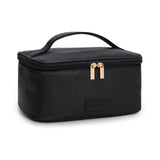 Montana West X Wrangler Travel Makeup Bag 2pcs Set Large Cosmetic Bag with Makeup Brush Holder Portable Make Up Organizer Cute Toiletry Bag with Divider and Handle for Women Black