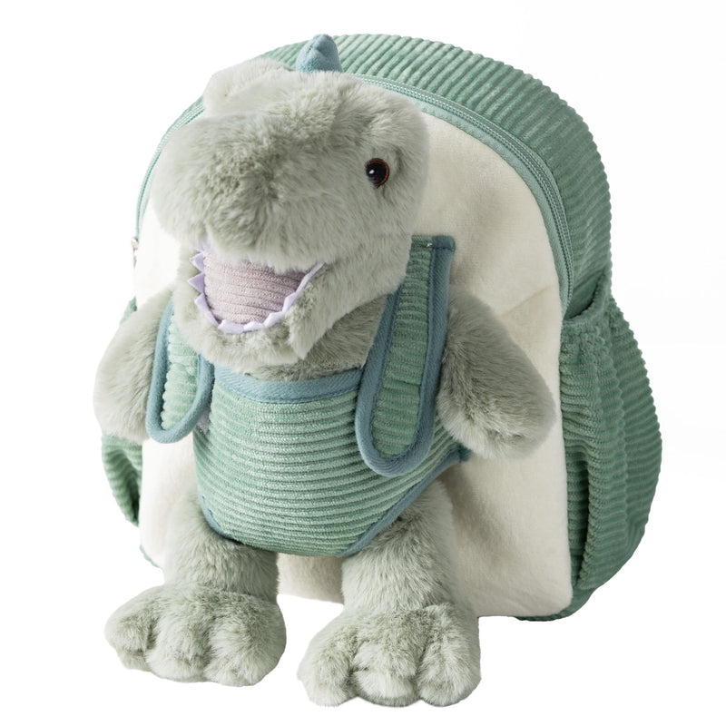 Moonkie Hug & Go Dinosaur Toddler Backpack – Soft Plush Bag with Take - Along Toy for Boys Aged 2–4 | Ideal for Daycare | Travel & Birthday Gifts