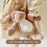 Moonkie Hug & Go™ Reindeer Toddler Backpack – Soft Plush Bag with Take - Along Toy for Kids Aged 2–4 | Ideal for Daycare | Travel & Birthday Gifts