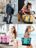 MOPERIL Pink Tote Bags for Women, Waterproof Beach Bag Spend the Night Bags for Women, Travel & Overnight Bag (Pink)