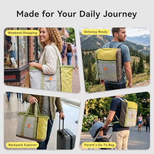 morning deer Large Convertible Tote Backpack 2 in1