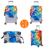 MosaiRudo Travel Luggage Covers For Suitcase Tsa Approved,Suitcase Cover Protector Fit 18 - 32 Inch Luggage Travel Accessories (T2483, L)