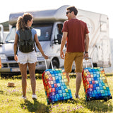 MosaiRudo Travel Luggage Covers For Suitcase Tsa Approved,Suitcase Cover Protector Fit 18 - 32 Inch Luggage Travel Accessories (T2483, L)