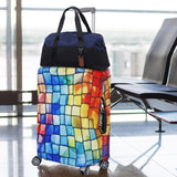 MosaiRudo Travel Luggage Covers For Suitcase Tsa Approved,Suitcase Cover Protector Fit 18 - 32 Inch Luggage Travel Accessories (T2483, L)