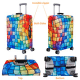 MosaiRudo Travel Luggage Covers For Suitcase Tsa Approved,Suitcase Cover Protector Fit 18 - 32 Inch Luggage Travel Accessories (T2483, L)