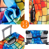 MosaiRudo Travel Luggage Covers For Suitcase Tsa Approved,Suitcase Cover Protector Fit 18 - 32 Inch Luggage Travel Accessories (T2483, L)