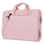 MOSISO 360 Protective Laptop Bag 13 inch, 13 - 13.3 inch Computer Bag Compatible with MacBook Neo 13 inch/Air 13.6 / Air/Pro 13,HP,Dell,Lenovo,Asus,Laptop Carrying Case with Strap&Handle, Pink