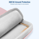 MOSISO 360 Protective Laptop Bag 13 inch, 13 - 13.3 inch Computer Bag Compatible with MacBook Neo 13 inch/Air 13.6 / Air/Pro 13,HP,Dell,Lenovo,Asus,Laptop Carrying Case with Strap&Handle, Pink