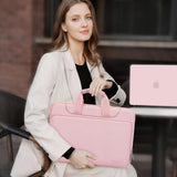 MOSISO 360 Protective Laptop Bag 13 inch, 13 - 13.3 inch Computer Bag Compatible with MacBook Neo 13 inch/Air 13.6 / Air/Pro 13,HP,Dell,Lenovo,Asus,Laptop Carrying Case with Strap&Handle, Pink