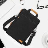 MOSISO 360 Protective Laptop Bag, 15.6 inch Vertical Computer Bag Compatible with MacBook Pro 16 inch, HP, Dell, Lenovo, Asus Notebook with Shoulder Strap & Front Raised & Vertical Pockets, Black