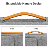 MOSISO 360 Protective Laptop Shoulder Bag, 15 - 15.6 inch Computer Bag Compatible with MacBook Pro 16, HP, Dell, Lenovo, Asus Notebook, Side Open Briefcase with 2 Accessory Pockets & Handle & Belt, Gray